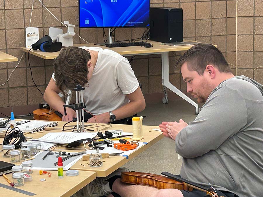 David Woeste and Spencer Stenquist at the 2025 Acoustics Workshop
